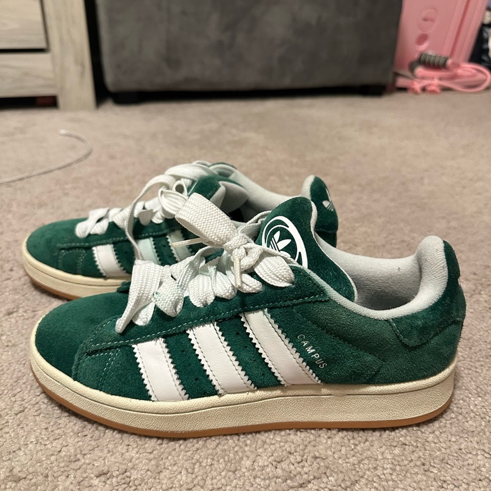 Adidas Campus 00’s Suede Sneakers - Green/White